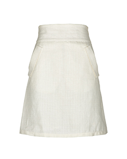 REDValentino Front Pocket A-Line Skirt, Ramie, Cream, UK6