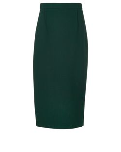 Roland Mouret Midi Skirt, Green, Wool, 2*