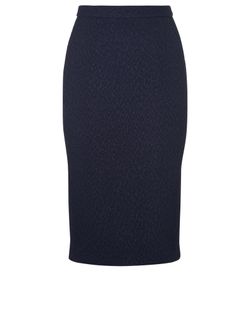 Roland Mouret Pencil Skirt, Polyamide/Cotton, Blue, UK6, 2*
