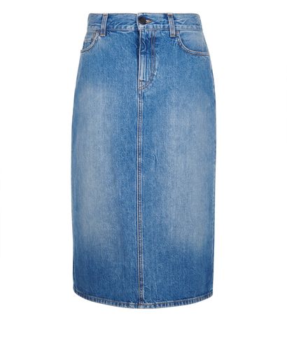 The Row Midi Denim Skirt, front view