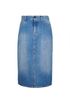 The Row Midi Denim Skirt, front view