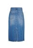 The Row Midi Denim Skirt, back view