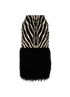 Saint Laurent 2019 F/W Zebra Skirt, £350, Clothing, Black/Cream, Acrylic Plastic/Leather, Front view