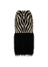Saint Laurent 2019 F/W Zebra Skirt, £350, Clothing, Black/Cream, Acrylic Plastic/Leather, Back view