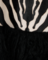 Saint Laurent 2019 F/W Zebra Skirt, £350, Clothing, Black/Cream, Acrylic Plastic/Leather, Other view