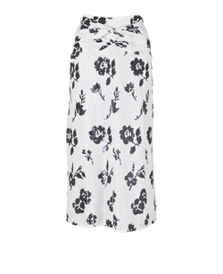 Self Portrait Floral sequin skirt, Polyamide, White, Size 8, 3*