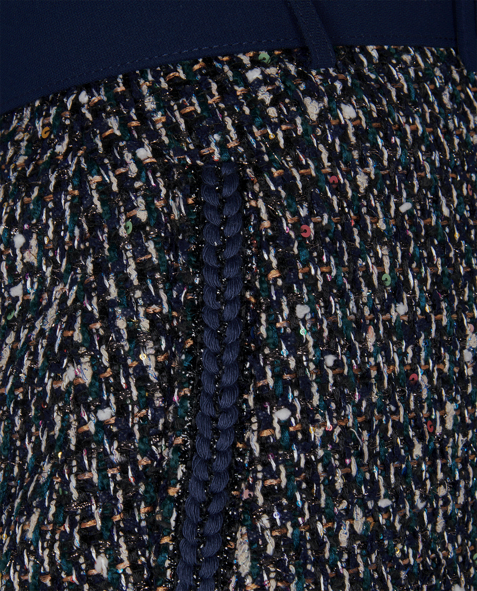 Self-Portrait Tweed Mini Skirt, &pound;160, Clothing, Green/Navy, Polyester Mix, Other view