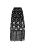 Self Portrait Tiered Skirt, &pound;90, Clothing, Black, Polyester (Polymer)/Sequins, Front view