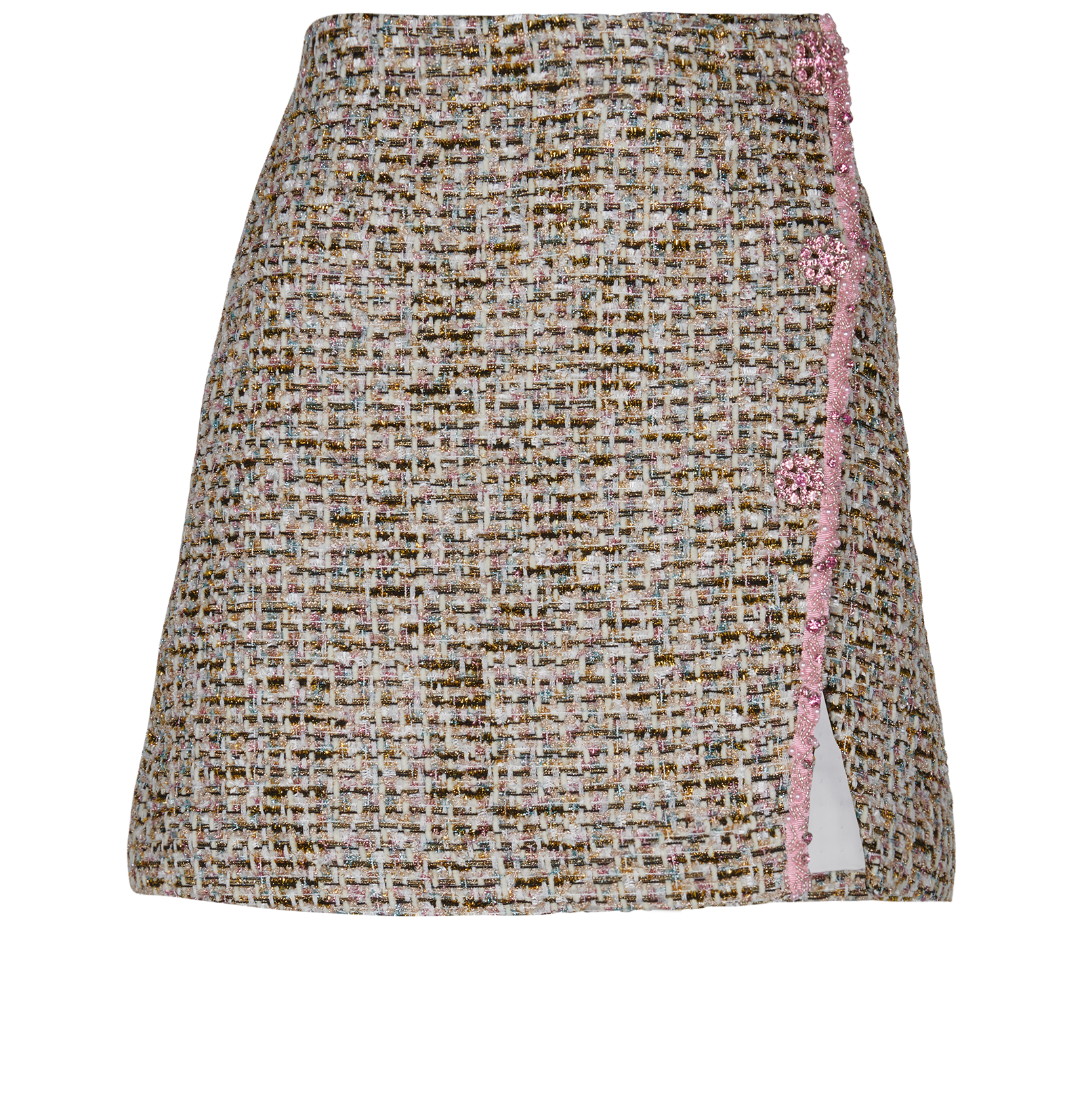 Self-Portrait Metallic Boucle Mini Skirt, Skirts - Designer