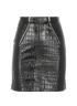 Saint Laurent Croc Print Skirt, front view
