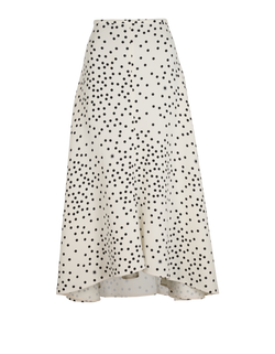 Stella McCartney Polka Dot Skirt, Viscose, White, UK14, 2*