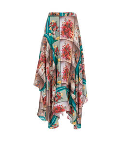 Stella McCartney Floral Print Midi Skirt, Silk, Multi, UK4, 3*