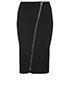 Tom Ford Oversize Zip Pencil Skirt, front view