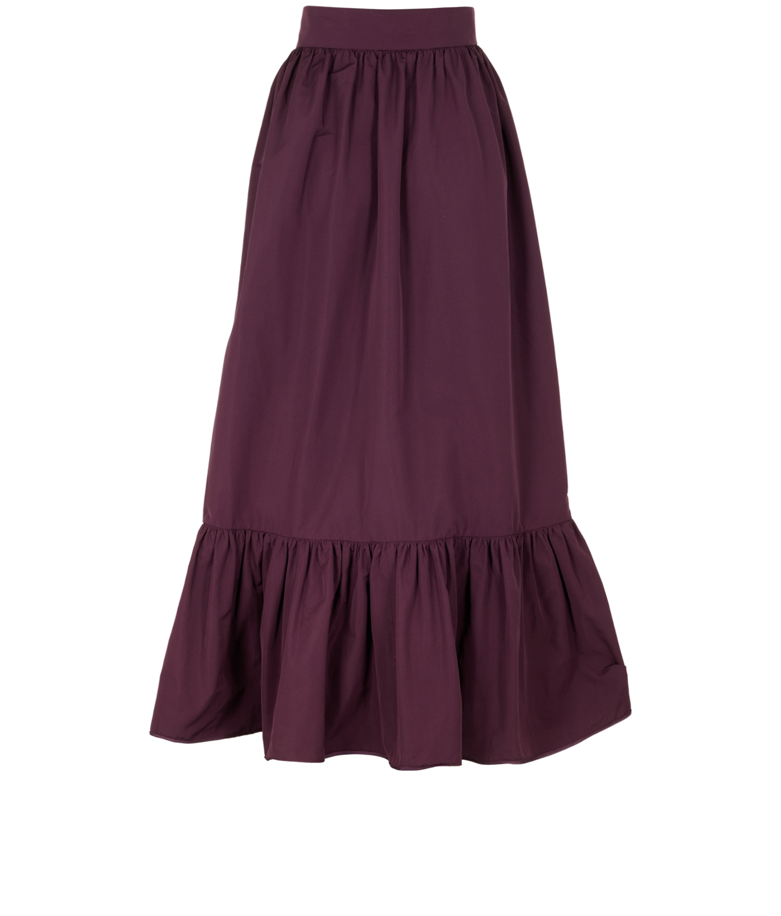 Valentino Tiered Maxi Skirt, &pound;80, Clothing, Purple, Viscose, Back view