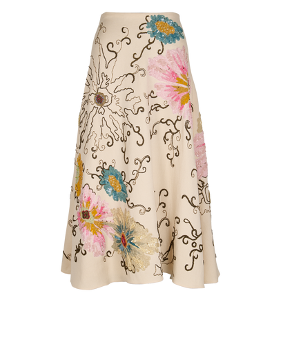 Valentino Floral Embroidered Skirt, front view