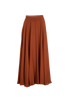 Valentino Pleated Skirt, &pound;295, Clothing, Brown, Silk, Front view