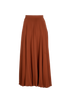 Valentino Pleated Skirt, &pound;295, Clothing, Brown, Silk, Back view