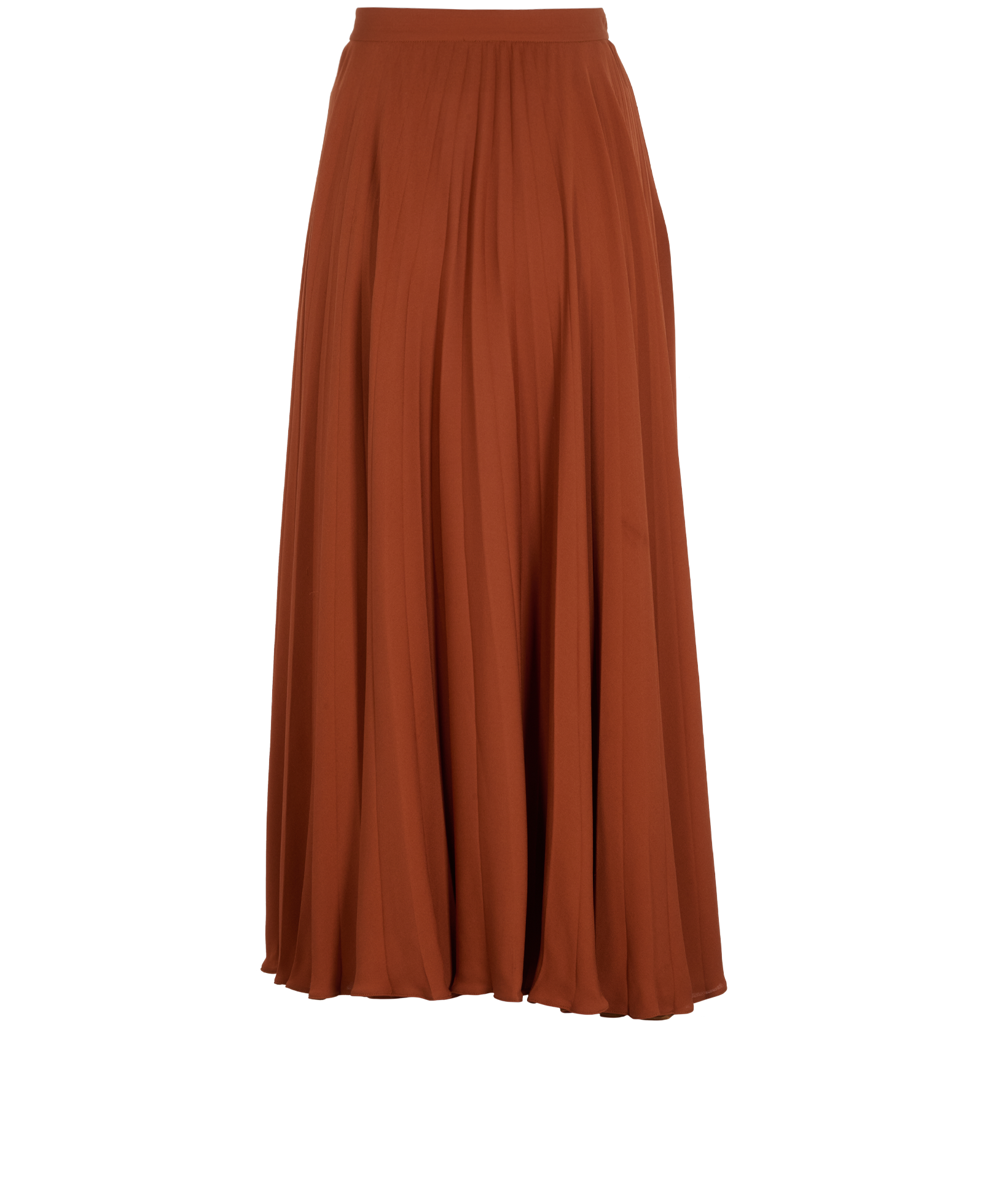 Valentino Pleated Skirt, &pound;295, Clothing, Brown, Silk, Back view