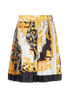Versace Baroque Print Pleated Mini Skirt, back view
