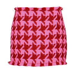 Versace Tweed Mini Skirt, Wool, Pink, UK10, 2*