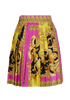 Versace Pleated Printed Mini Skirt, back view