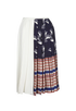 Victoria Beckham Pleated Printed Skirt, front view