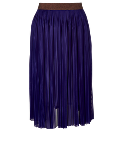 Victoria Beckham Pleated Midi Skirt, Polyester, Blue, UK8, 3*