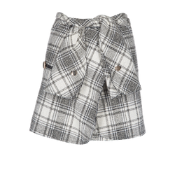Alexander Wang Plaid Skirt, Cotton, Black/White, UK 4, 2*