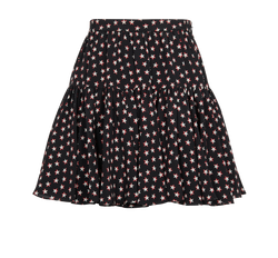 Saint Laurent Stars Mini Skirt, Silk, Black, UK6, 3*