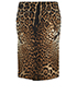 YSL Leopard Print Skirt, back view
