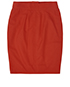 Yves Saint Laurent Vintage Fitted Midi Skirt, back view
