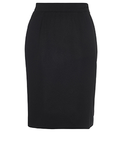 Saint Laurent Vintage Pencil Skirt, Wool, Black, 8, 2*