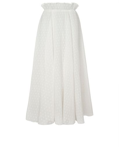 Zimmermann Ruffle Trimmed Pliss? Midi Skirt, front view
