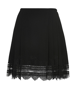 Ermanno Scervino Trimmed Mini Skirt, Wool, Black, 6, 2*