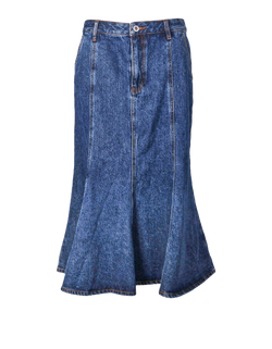 Self Portrait Flare Midi Denim Skirt, 3*