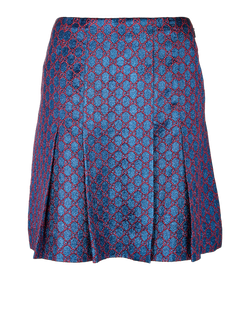 Gucci Metallic GG Tweed Skirt, Poly/Cotton, Blue, UK 10, 3*