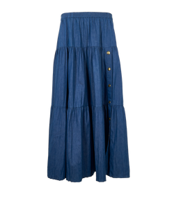 Gucci Denim Palazzo Trousers, Cotton, Blue, UK16, 3*