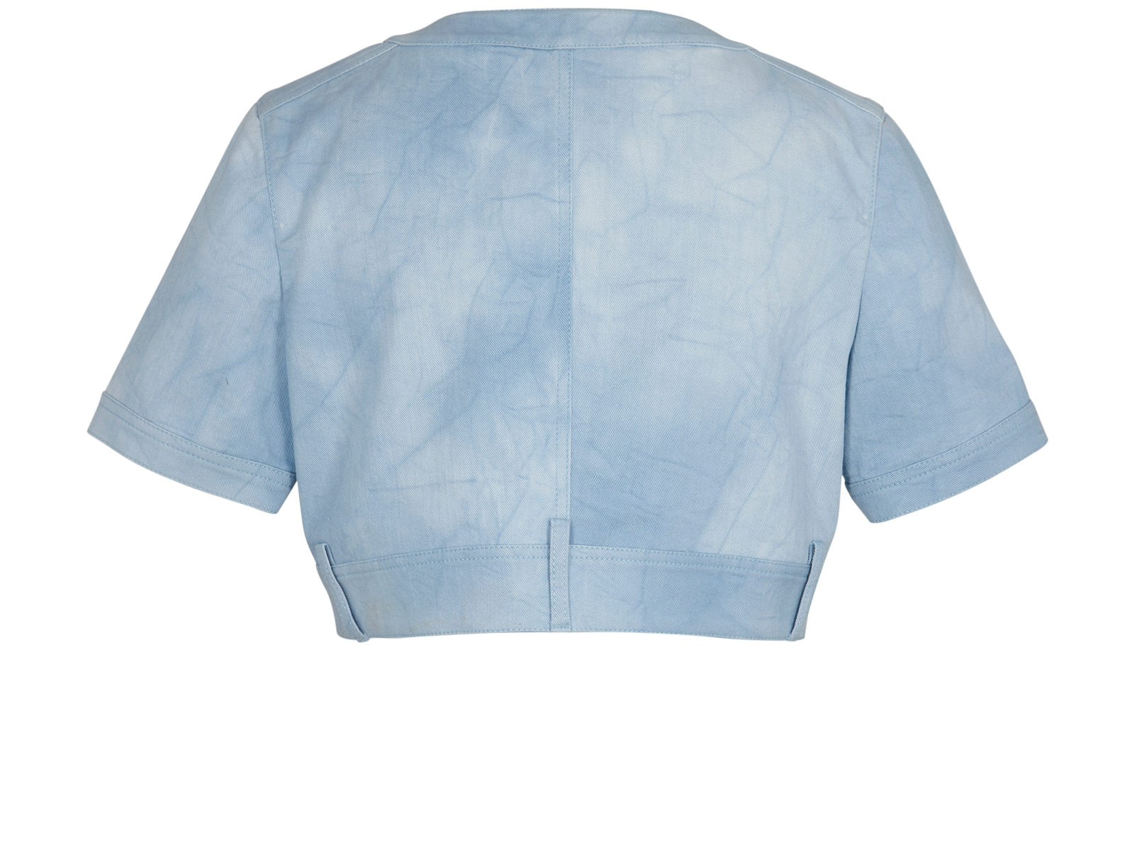 Chanel Cropped Denim Top, &pound;1,200, Clothing, Blue, Cotton/Denim, Back view