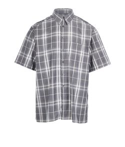 Burberry Classic Fit Check Shirt, Mens, Cotton, Grey, Sz XL, 3*