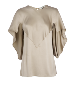Fendi Cut-Out Blouse, Silk, Taupe, UK 10, 2*