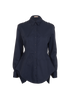 Alaia Peplum Corset Shirt, &pound;195, Clothing, Navy, Wool, Front view