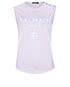 Balmain Button Embellished Sleeveless Top, front view