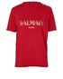 Balmain Logo T-shirt, &pound;150, Clothing, Red, Cotton, Front view