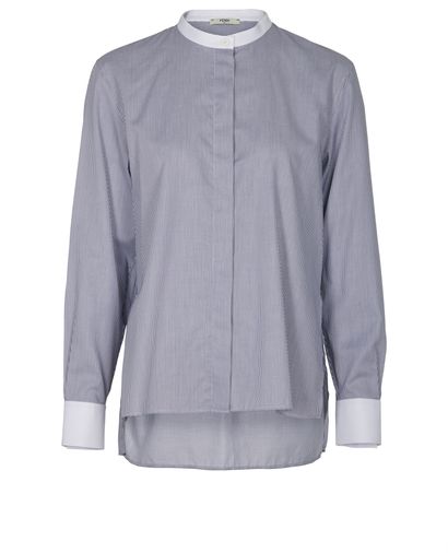 Fendi Striped High Collar Shirt, front view