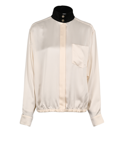 Chanel 20K Blouse, &pound;650, Clothing, Beige/Black, Silk, Front view