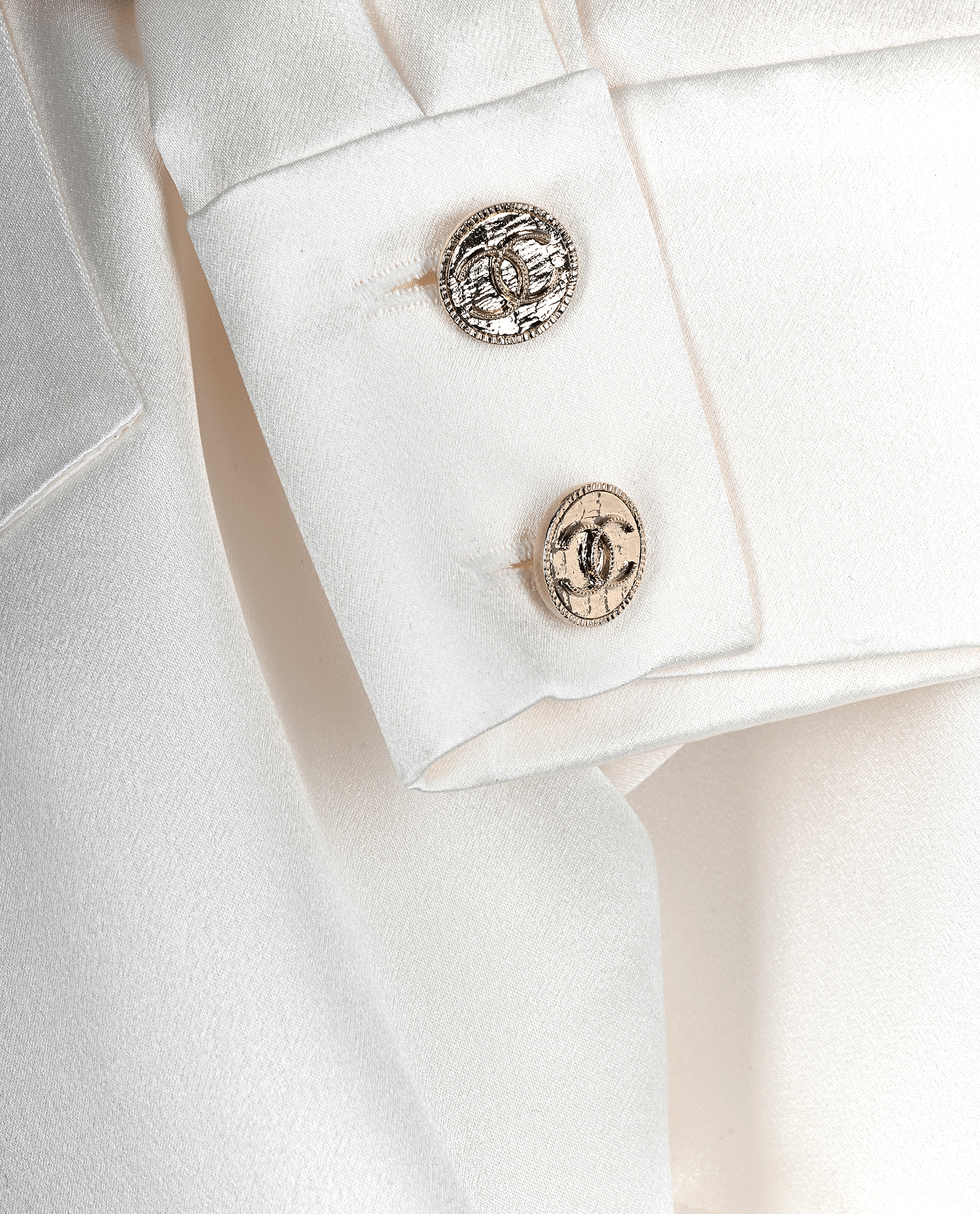 Chanel 20K Blouse, &pound;650, Clothing, Beige/Black, Silk, Other view