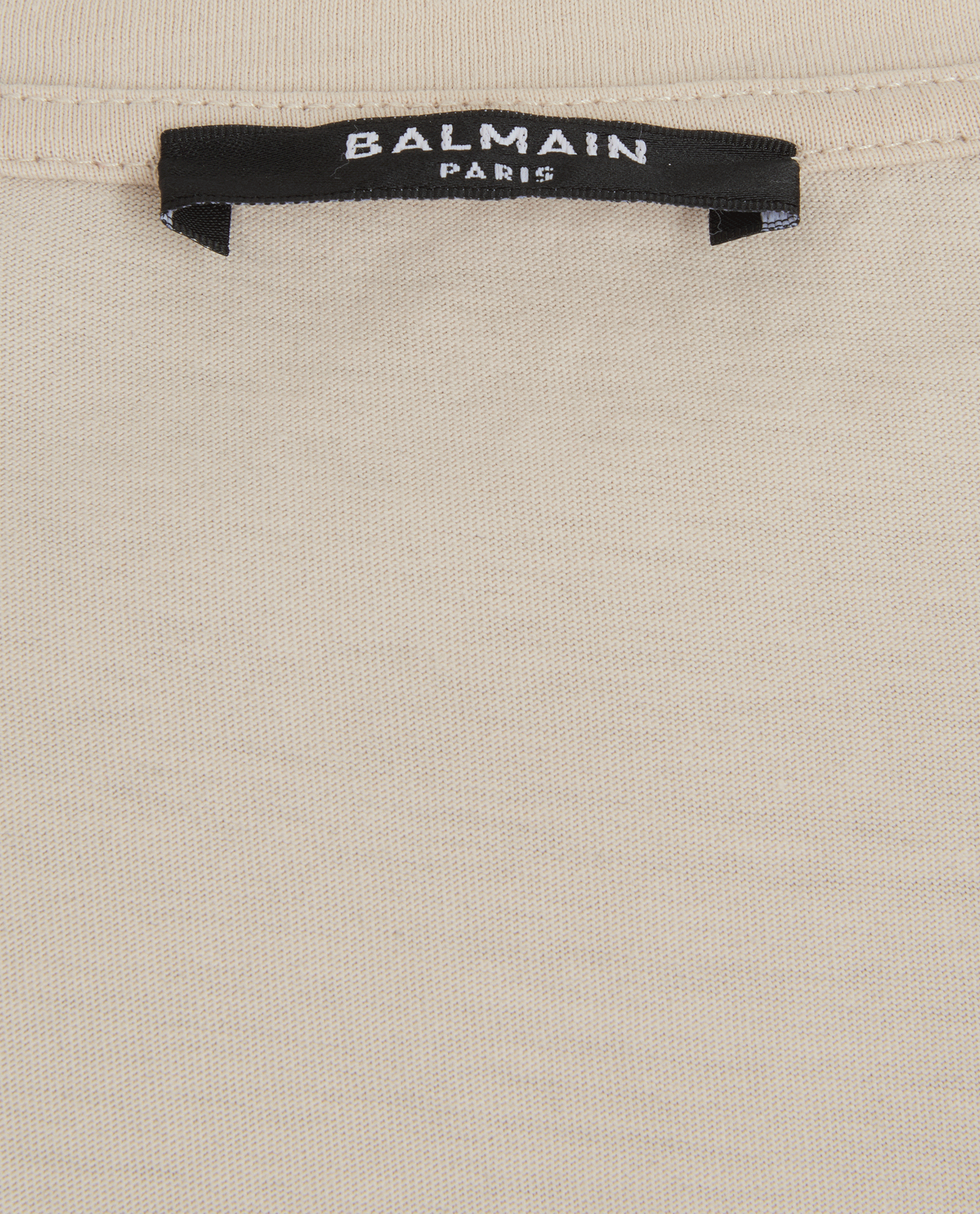 Balmain Classic Logo T-Shirt, &pound;120, Clothing, Beige, Cotton, Other view