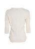 Louis Vuitton Heart Brooch V-Neck Top, &pound;120, Clothing, Cream, Cotton, Back view