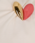 Louis Vuitton Heart Brooch V-Neck Top, &pound;120, Clothing, Cream, Cotton, Other view