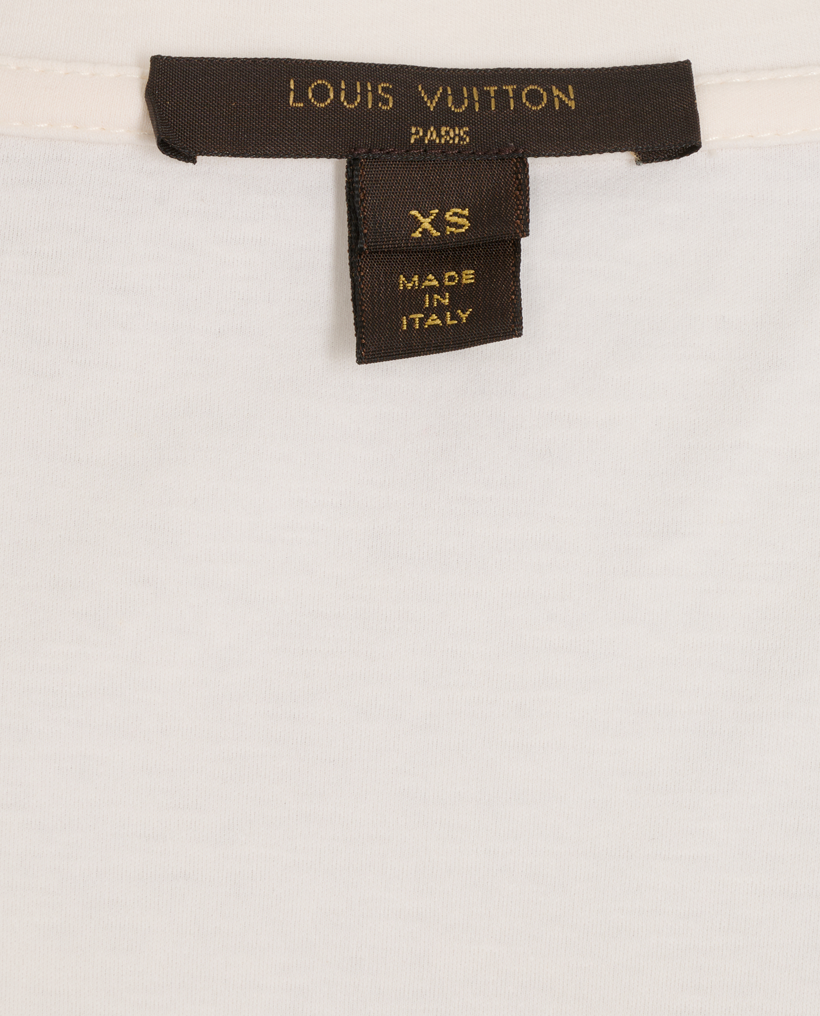 Louis Vuitton Heart Brooch V-Neck Top, &pound;120, Clothing, Cream, Cotton, Other view